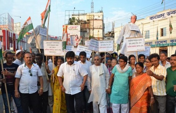 Employment Scam: Congress organizes protest rally across Tripura